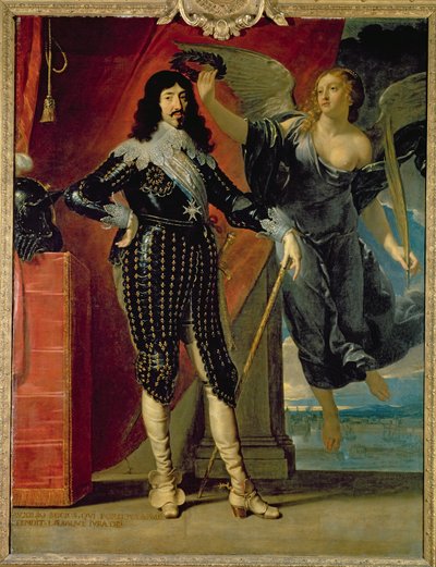 Lodewijk XIII (1601-43) Gekroond door Overwinning, 1635 door Philippe de Champaigne